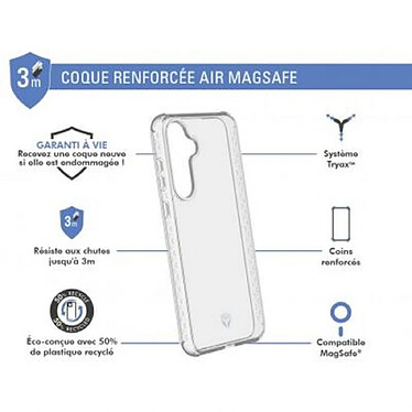 Avis Force Case Coque pour Galaxy A55 Renforcée Système Tryax Inserts 3D Transparent