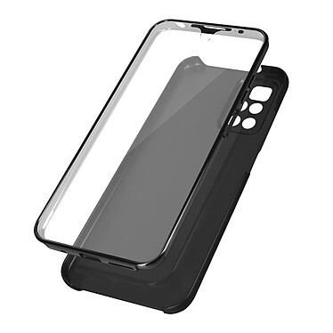 Avizar Coque pour Redmi 10 et 10 2022 Arrière Rigide noir et Avant Souple Transparent