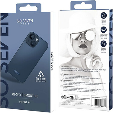 Avis So Seven Coque pour iPhone 14 SMOOTHIE RECYCLE Bleu