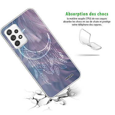 Avis Evetane Coque Samsung Galaxy A72 360 intégrale transparente Motif Lune Attrape Rêve Tendance