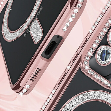 Acheter Avizar Coque Diamant pour Samsung Galaxy S22 MagSafe Contour Strass Rose Champagne