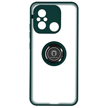 Avizar Coque pour Xiaomi Redmi 12C Bi-matière Bague Métallique Support Vidéo  vert