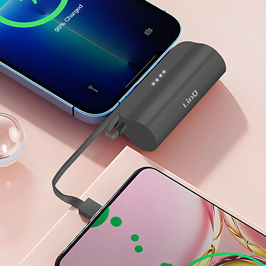 Avis LinQ Batterie de Secours 6000mAh Double Connectivité USB C et Lightning  Noir