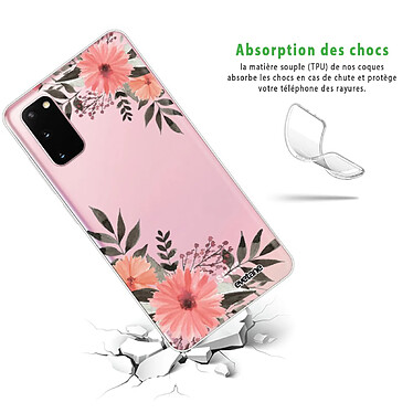 Avis Evetane Coque Samsung Galaxy S20 360 intégrale transparente Motif Fleurs roses Tendance