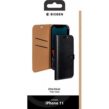 Acheter BigBen Connected Étui pour iPhone 11 Folio Wallet Fermeture avec Languette Aimantée Noir