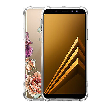 Avis LaCoqueFrançaise Coque Samsung Galaxy A8 2018 anti-choc souple angles renforcés transparente Motif Amour en fleurs