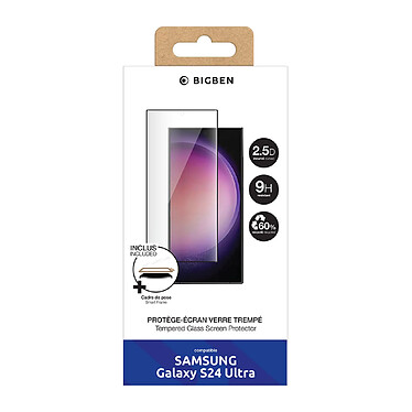 BigBen Connected Protection d'Écran pour Galaxy S24 Ultra en Verre Trempé 2.5D Transparent pas cher