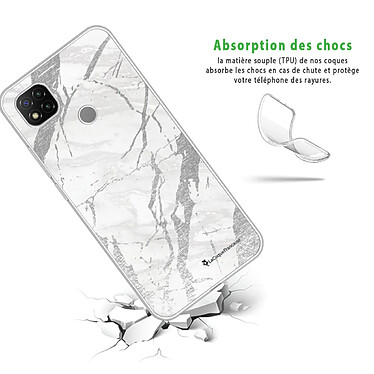 Avis LaCoqueFrançaise Coque Xiaomi Redmi 9C 360 intégrale transparente Motif Marbre gris Tendance