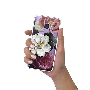 LaCoqueFrançaise Coque Samsung Galaxy S9 360 intégrale transparente Motif Fleurs roses Tendance pas cher