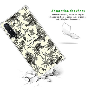 Avis LaCoqueFrançaise Coque Samsung Galaxy Note 10 Silicone antichocs Solides coins renforcés  transparente Motif Botanic Evasion