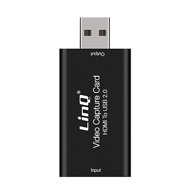 LinQ Carte de Capture Vidéo et Audio HDMI vers USB 2.0 Full HD 4K UHD  Noir