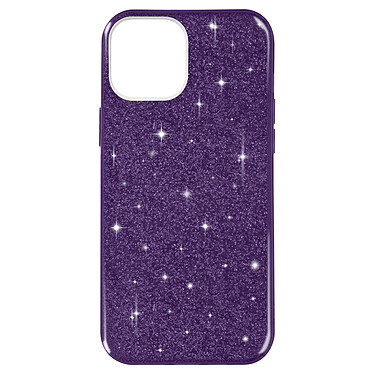 Avizar Coque iPhone 14 Plus Paillette Amovible Silicone Semi-rigide Violet