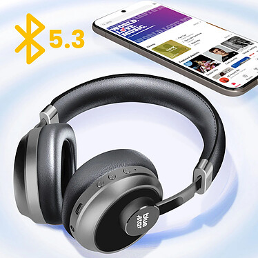 Blue Star Casque Bluetooth Autonomie 40h Microphone Boutons Multifonctions Noir pas cher