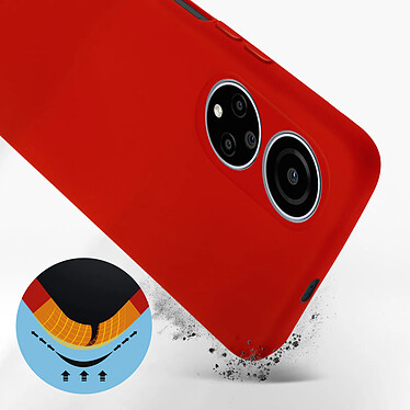 Avis Avizar Coque pour Honor X7 Silicone Semi-rigide Finition Soft-touch Fine  Rouge