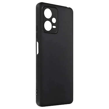 Avizar Coque pour Xiaomi Redmi Note 12 5G Silicone Flexible Finition Mate Anti-traces  noir