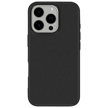 Mayaxess Coque pour iPhone 16 Pro Silicone Souple Revêtement Fin Noir