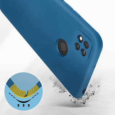 Avis Avizar Coque pour Xiaomi Redmi 10A Silicone Semi-rigide Finition Soft-touch Fine  Bleu