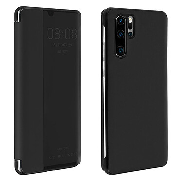 Avizar Etui folio Noir à fenêtre pour Huawei P30 Pro