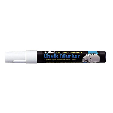 ARTLINE Marqueur Craie Liquide 'EPW-4' effaçable à sec pointe conique 4 mm blanc x 12