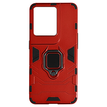 Avizar Coque pour Oppo Reno 8 Pro 5G Hybride Antichoc Bague Métallique Support  Rouge