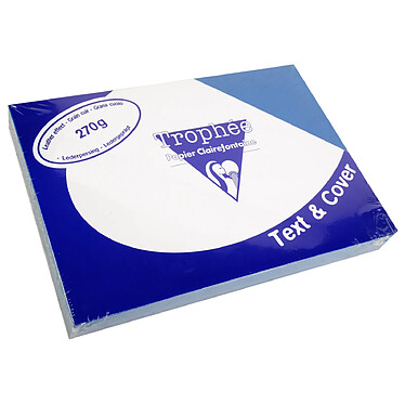 CLAIREFONTAINE Paquet 100 Couvertures reliure Text&Cover 270g A4 210x297 mm Bleu écolier x 5