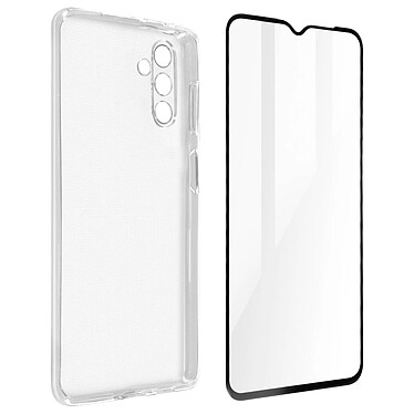 Avizar Coque Samsung A13 5G et A04s Silicone Souple Film Verre Trempé 9H