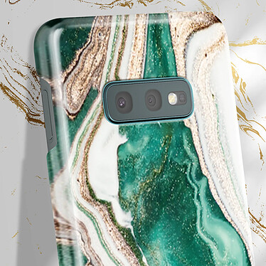 Acheter iDeal of Sweden Coque pour Samsung S10e Marbré Luxe Ultra fine Golden Jade Marble Vert Foncé