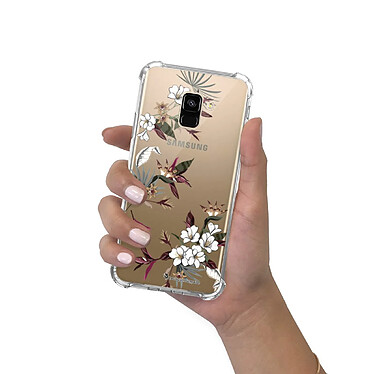 LaCoqueFrançaise Coque Samsung Galaxy A8 2018 anti-choc souple angles renforcés transparente Motif Fleurs Sauvages pas cher