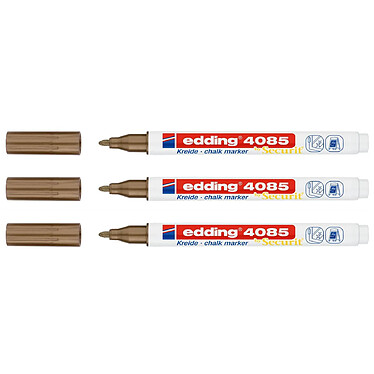 EDDING Marqueur Craie Liquide 4085 Cuivre Pointe Ronde 1-2 mm x 3