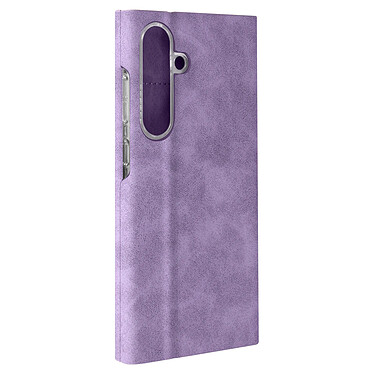 Avizar Housse pour Samsung Galaxy S24 Clapet Porte-carte Éco-cuir Nappa Violet Clair