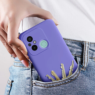 Avizar Coque pour Xiaomi Redmi 12C Silicone Semi-rigide Finition Douce au Toucher Fine  Violet pas cher