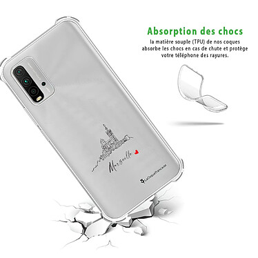 Avis LaCoqueFrançaise Coque Xiaomi Redmi 9T Silicone antichocs Solides coins renforcés  transparente Motif Marseille Notre Dame