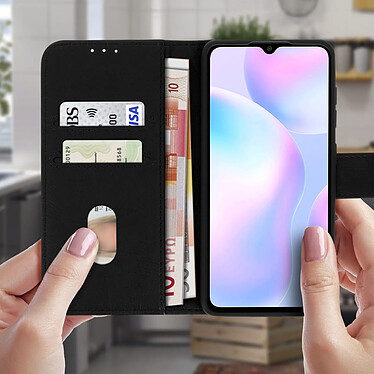 Avis Avizar Étui Xiaomi Redmi 9A Housse Protection avec Porte-carte Support Vidéo Noir