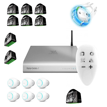 Fibaro - Kit domotique box Z-Wave Home Center 2 - Pilotage volets roulants / radiateurs / Ã©clairage / prise Blanc