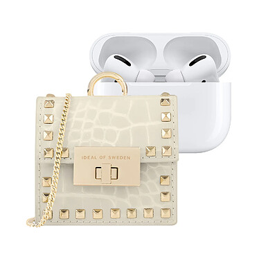 IDEAL OF SWEDEN Mini Sac pour AirPods Toute Génération Modèle Zoe avec Bandoulière et Mousqueton Dorée