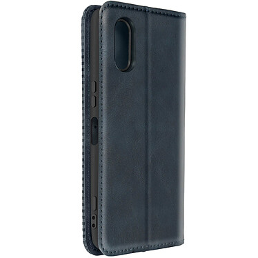 Avizar Étui pour Sony Xperia 5 V Clapet Portefeuille Motif Damier  Bleu Nuit