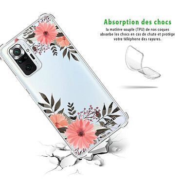 Avis Evetane Coque Xiaomi Redmi Note 10 Pro anti-choc souple angles renforcés transparente Motif Fleurs roses