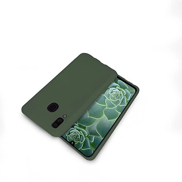 Avis Evetane Coque Samsung Galaxy A40 Vert Foret Silicone liquide + 2 Vitres en Verre trempé Protection écran Antichocs