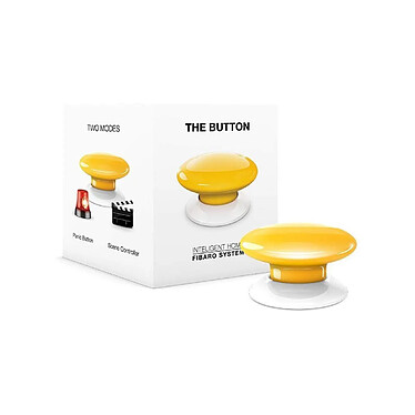 Fibaro - Bouton de contrôle domotique Z-Wave / Z-Wave+  The Button Jaune - Fibaro