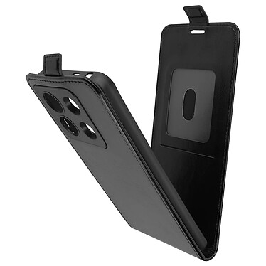 Avizar Étui pour Xiaomi Redmi Note 13 Pro 5G Clapet Vertical Porte-carte Simili Cuir Lisse  Noir