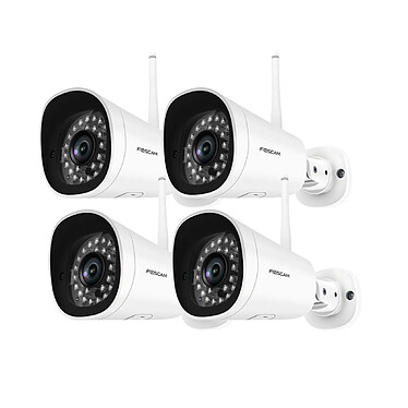 Foscam - Lot 4 caméras IP Wi-Fi extérieure 1080p - FI9902P