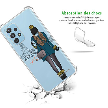 Avis LaCoqueFrançaise Coque Samsung Galaxy A52 Silicone antichocs Solides coins renforcés  transparente Motif Working girl