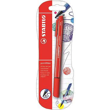 STABILO Blister x 1 stylo-feutre STABILO pointMax - rouge x 10