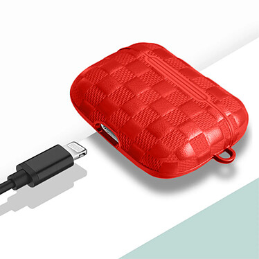 Coque AirPods Pro et Pro 2 Semi-rigide Devia Woven Pattern Series Rouge pas cher