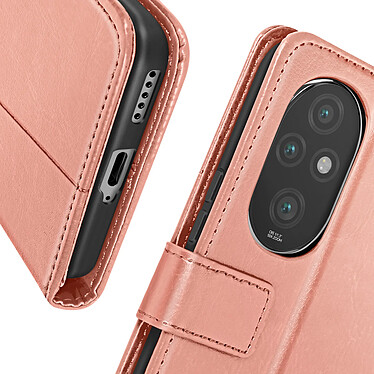 Acheter Avizar Etui Clapet pour Honor 200 Portefeuille Support Vidéo Rose Champagne