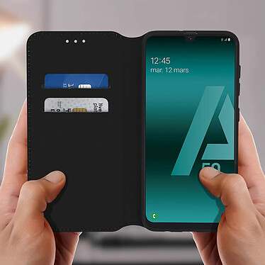 Avis Avizar Housse Samsung Galaxy A50 Étui Folio Portefeuille Fonction Support noir