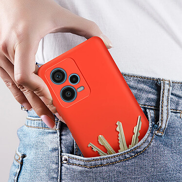 Avizar Coque pour Xiaomi Redmi Note 12 Pro Silicone Semi-rigide Finition Douce au Toucher Fine  Rouge pas cher