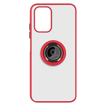 Avizar Coque Redmi Note 10s / Note 10 Bi-matière Bague Métallique Support Rouge