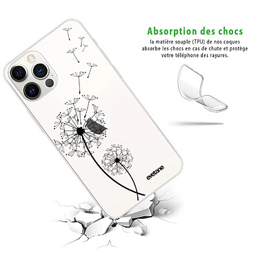 Avis Evetane Coque iPhone 12/12 Pro 360 intégrale transparente Motif Pissenlit Tendance