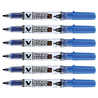 PILOT Marqueur tableau blanc V BOARD MASTER S Ultra Fine Bleu x 6